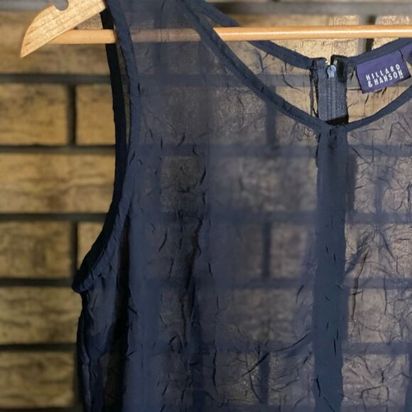 Hillard‎ and hanson cover up navy blue dress size 10 - Picture 4 of 5